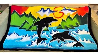 New Design Rayon Sarong Pareo Hand Painting by Balinese Artisans